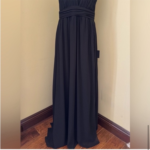 Lulus NWT Heavenly Hues Goddess Maxi Long Sleeveless Dress, Black, Size 1X - Picture 9 of 16